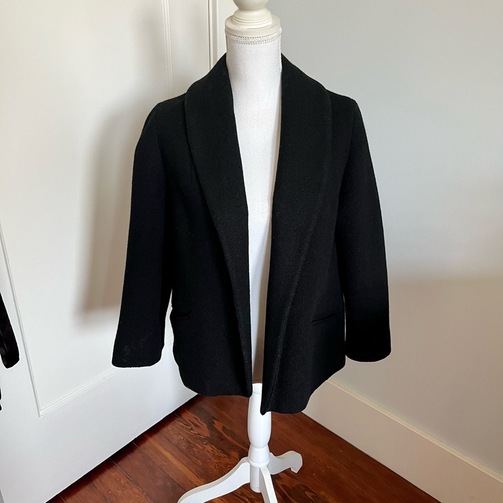 Vintage 1950s Wool Blend Black Jacket